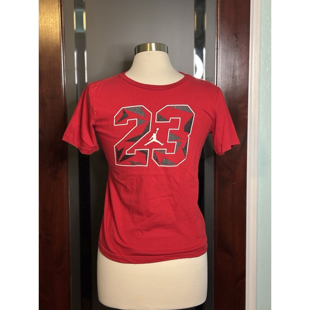 Boys Jordan Jumpman Red Shirt Size Large 12-13 Yrs